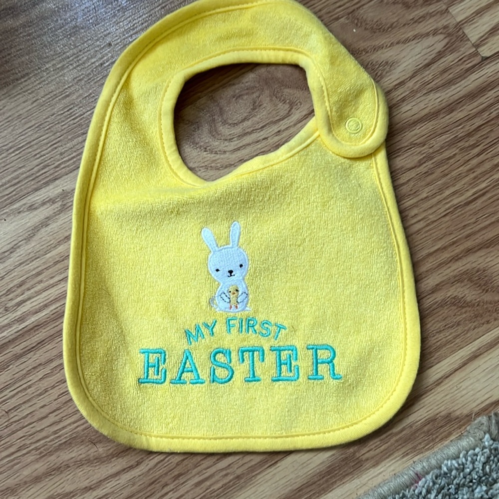 my first Easter, baby bib NEW